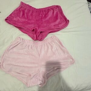 Juicy Couture Pink and Light Pink Shorts Duo